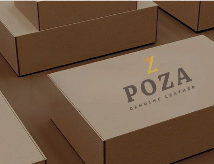 POZA branded shipping boxes