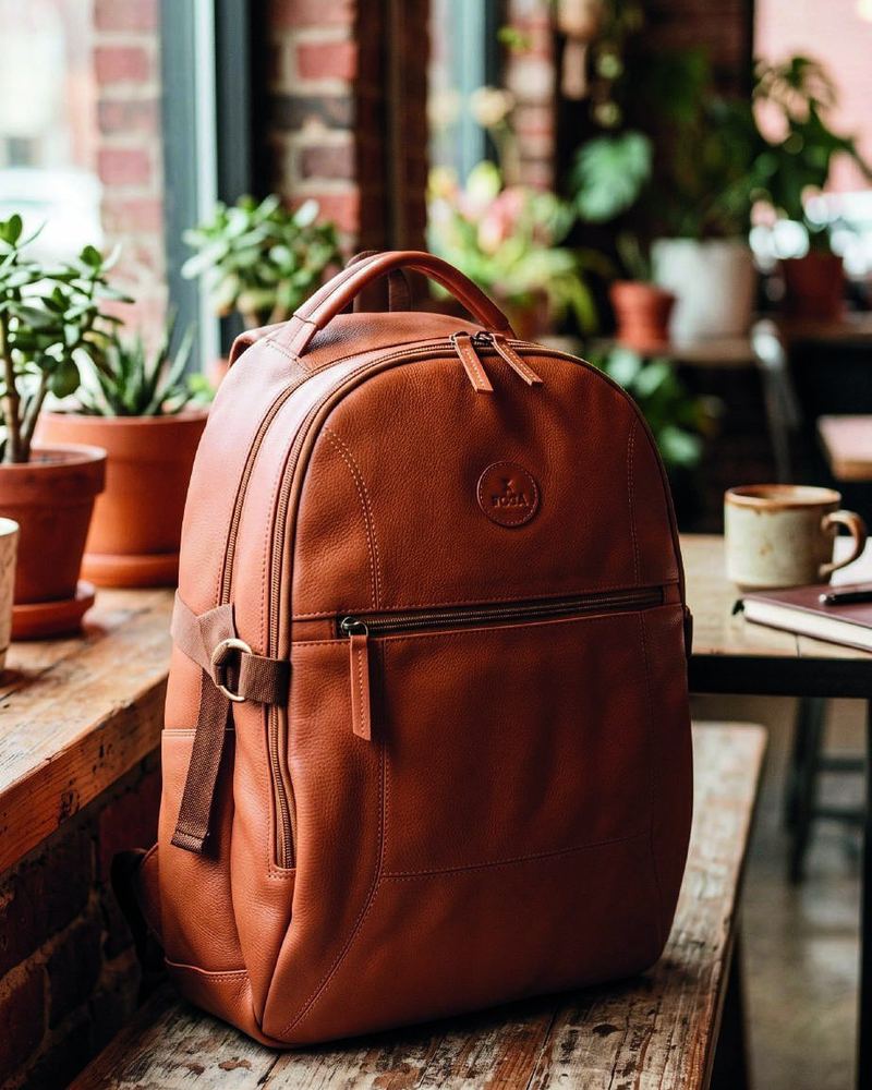 Leather backpack BP26-9009 in cow softy leather