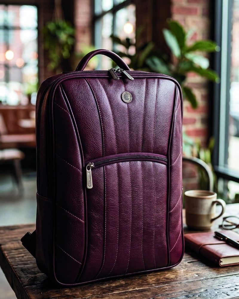 Leather backpack BP26-9010 in cow printed leather