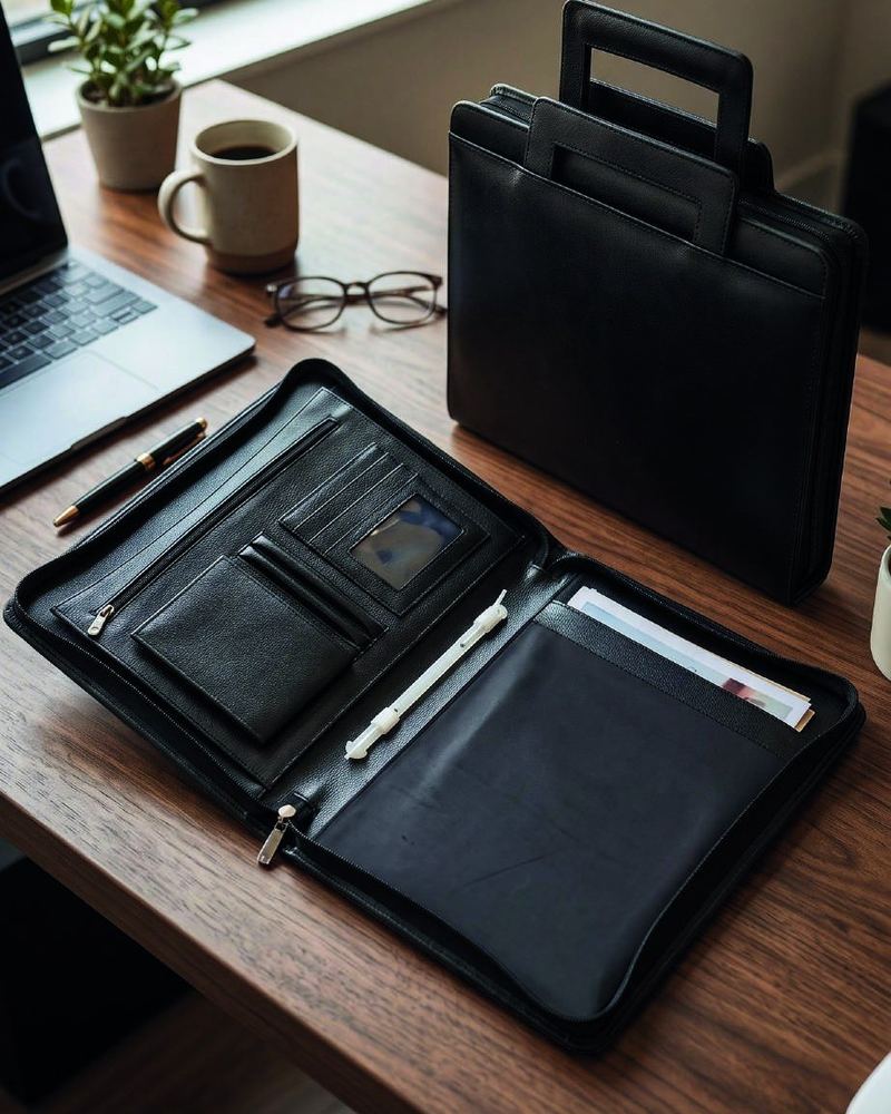 Leather file folder FL26-9008 in cow softy leather