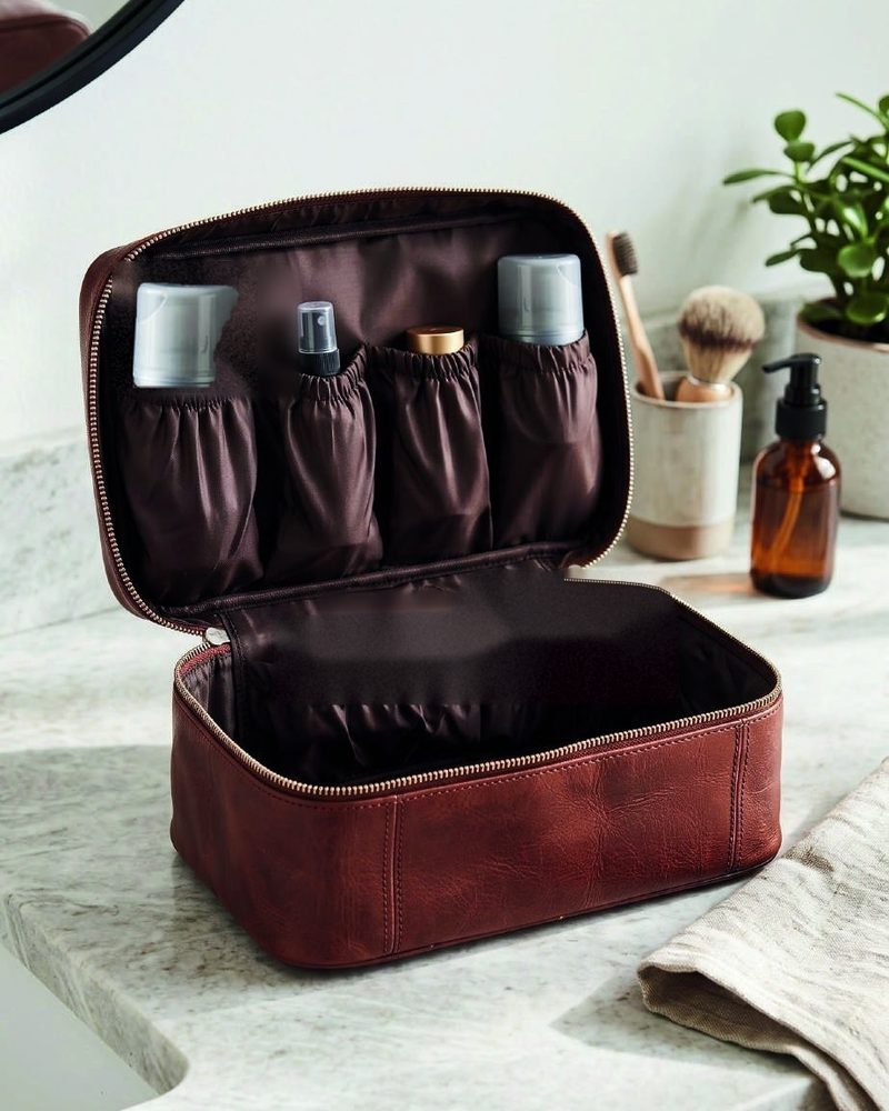 Leather multipurpose pouch MS26-9026 in cow printed leather