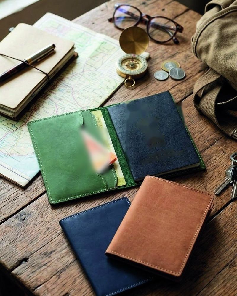 Leather passport cover PC26-9035 in cow printed leather