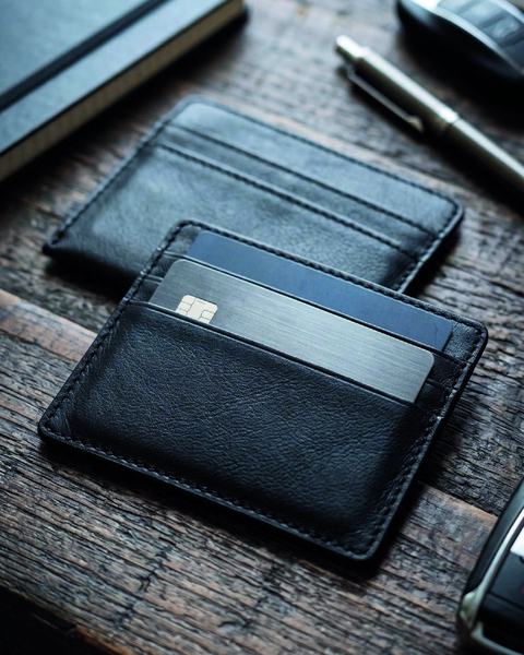 Card holder, CH26-9048, in cow printed leather