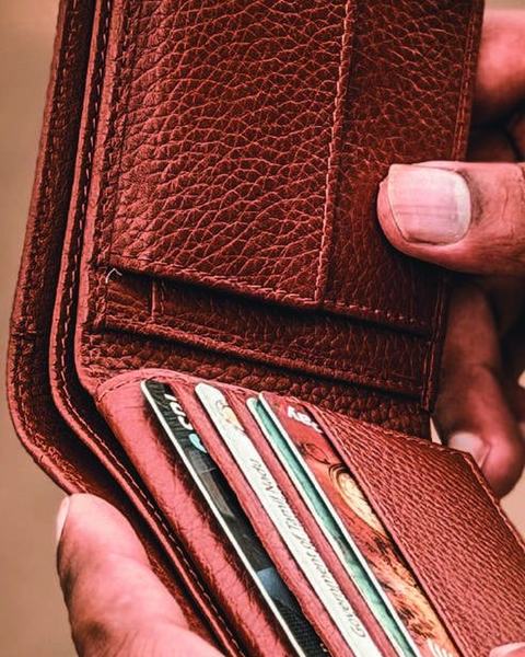 Men’s wallet, MW26-9039, in cow printed leather